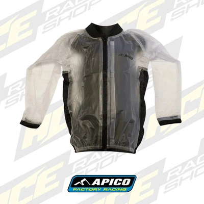 APICO MX MOTOCROSS & ENDURO CLEAR WATERPROOF RAIN JACKET YOUTH KIDS