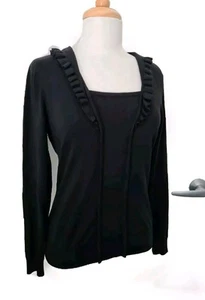 Review Size 8 Black Classic Long Sleeve Jumper - Picture 1 of 8