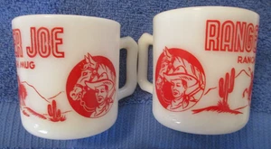 Zwei Ranger Joe Milchglas Becher - Bild 1 von 4