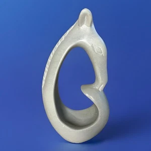 Vintage Pottery Giraffe White Stone MCM Statue 8.5” Art - Picture 1 of 8
