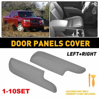Подходит для Ridgeline Honda 2006-2014 годов выпуска дверная панель подлокотник чехол кожаная отделка серый - Изображение 1 из 4