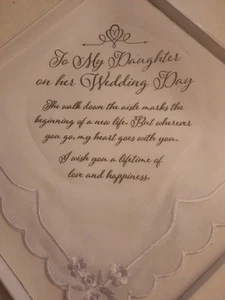 Fazzoletti ricordo regalo matrimonio Lillian Rose figlia versi nuovi imballati - Foto 1 di 4