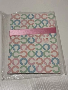 Coach Notebook white pink Auth New - Picture 1 of 6
