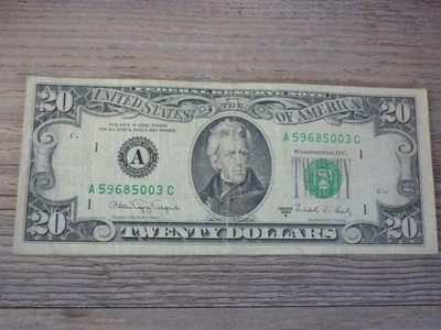 VINTAGE SERIES 1988 A $20 DOLLAR BILL FEDERAL RESERVE NOTE - Image 1 of 2