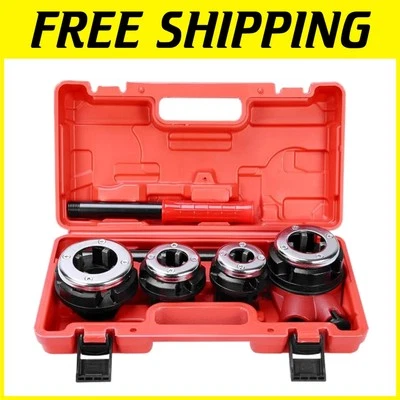 Durable Pipe Threading Tool Set with 4 Die Sizes - Lightweight & Portable Design - Image 1 of 4