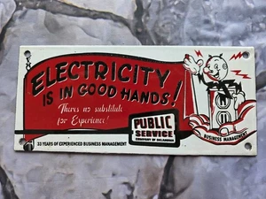 LETRERO ESMALTADO PORCELANA ELÉCTRICA OKLAHOMA ROJO ELÉCTRICO VINTAGE 10." X 4,5". - Imagen 1 de 5