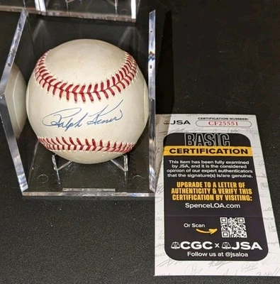 Ralph Kiner Pittsburgh Pirates HOF Signed Rawlings OAL Ball JSA - Image 1 of 4