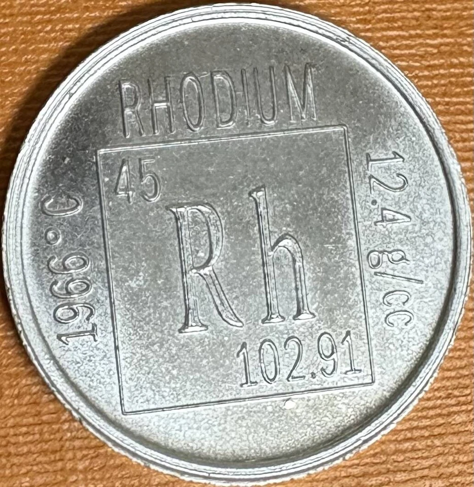 Moneda de rodio genérico de 1/10 oz Foto 1 de 1