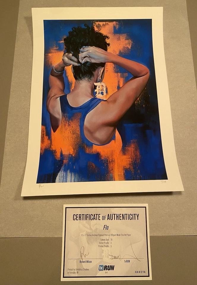 Impresión artística Flo x Richard Wilson firmada numerada edición limitada X/35 Foto 1 de 4