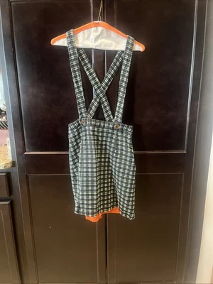 Vestido Jersey Maeve by Anthropologie Azul Marino A Cuadros con Detalle de Botones Talla 4 Foto 1 de 4