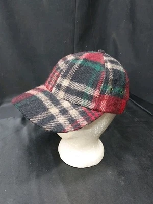 De colección Woolrich Cuadros Lana Verde Rojo Sombrero Gorra Leñador EE. UU. S/M Foto 1 de 4