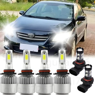Kit combinado de 6 faros LED + bombillas antiniebla blancas para Toyota Corolla 2005-2008 Foto 1 de 4