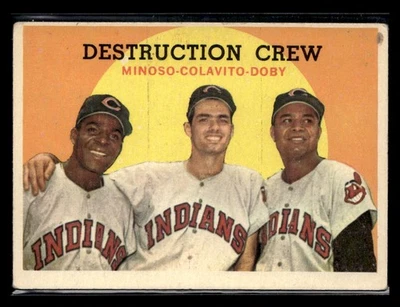 1959 Topps #166 Destruction Crew (Minnie Minoso / Rocky Colavito / Larry Doby) - Image 1 of 2