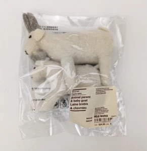 Fieltro Lana Ram Billy Cabra Mamá y Bebé Estatuillas Pesebre Navidad 4.5" y 3.5" - Imagen 1 de 2