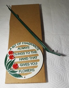 VINTAGE EMIG FRIENDS NOS CAST METAL A BIT OF FRAGRANCE SIGN READ!! - Picture 1 of 7