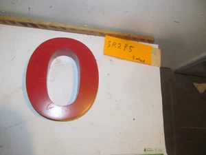 großer roter Metall Buchstabe " O oder 0 " Leuchtbuchstabe 21 cm hoch 5cm dick - Bild 1 von 3