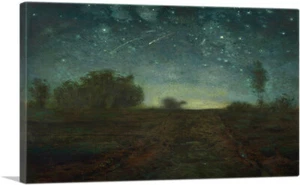 ARTCANVAS Notte stellata 1851 stampa artistica su tela di Jean-Francois Millet - Foto 1 di 11