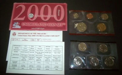 2000 United States Mint Denver Uncirculated Coin Set - Image 1 of 3