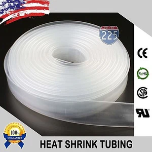 20 FT. 20' Feet CLEAR 3/4" 19mm Polyolefin 2:1 Heat Shrink Tubing Tube Cable US - Picture 1 of 1