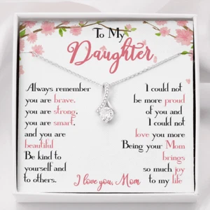 To My Daughter Necklace, Daughter Mother Necklace, Daughter Gift from Mom - Picture 1 of 8