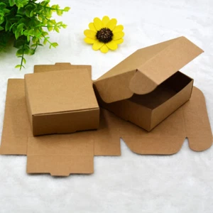 100 Kraft paper Boxes Birthday Party Wedding Favor Bomboniere Soap Gift Candy - Picture 1 of 3