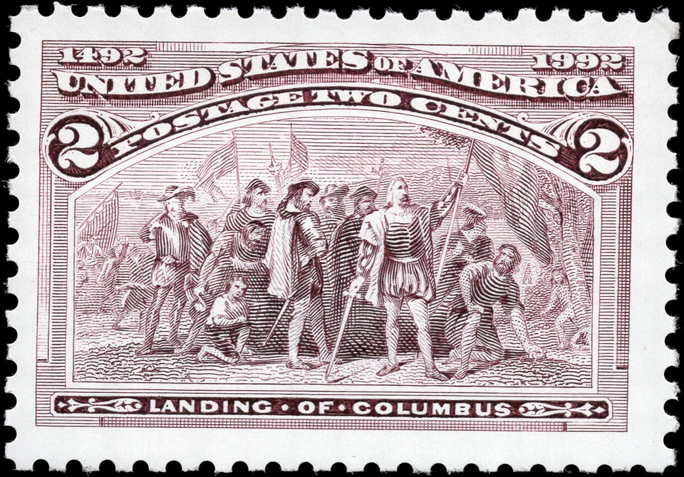 US Scott # 2625a, Landing of Columbus, Voyages of Columbus, 1992 2¢ Stamp, MNH - Image 1 of 1