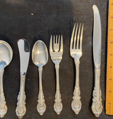 JUEGO CUBIERTOS WALLACE SIR CHRISTOPHER ESTERLINA 10 POR 6 PULIDOS A MANO SUPER FORMA Foto 1 de 4