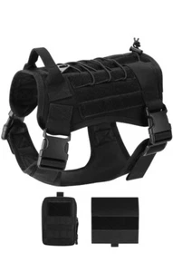 Tactical Dog Harness Vest for Dogs Large Black Barbarians - Picture 1 of 9