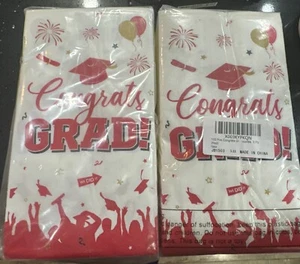 Congratulations Graduate Red And Gold Napkins 2 Sets 100 Napkins Congrats Grad - Picture 1 of 2