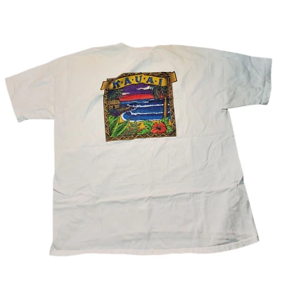 Camiseta De Colección Años 90 Crazy Shirts Hawaii Gráfico XXL Kauai Playa Arte Tribal Foto 1 de 4