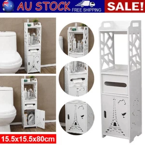 Waterproof Bathroom Slim Storage Shelf Toilet Storage Cabinet for Shampoo Tissue - Picture 1 of 5