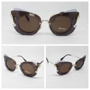 NWT AUTHENTIC Miu Miu Sunglasses Women`s Overlapping Butterfly SMU02S
