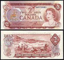 1974 Bank of Canada: Lawson Bouey, $2 Two Dollars, BC-47, Pick-86a, almost UNC