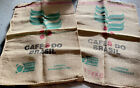 Zestaw 2 dużych juty / burlap kolumbijskie brazylijskie torby na ziarna kawy 28 "x 36" K
