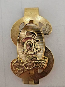 Vintage Disney Money Clip Gold Tone Uncle Scrooge McDuck Ducktales COLIBRI - Picture 1 of 3