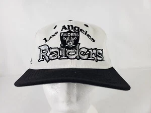 Cappello Berretto Vintage Los Angeles Raiders #1 Abbigliamento Snapback Bianco Logo Ricamato - Foto 1 di 15
