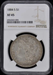 1884-S Morgan Dollar S$1 NGC XF45 - Picture 1 of 2