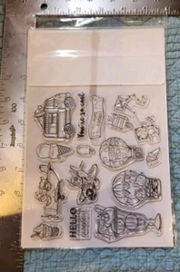 NEW Embossing folder and stamp Set Flying dog - Icecream- Cats - Comb ship - Bild 1 von 1