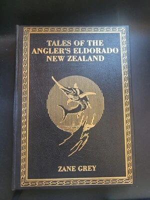 Tales of Angler's El Dorado Zane Grey Derrydale Leather Ltd Ed Book Signed Loren - Image 1 of 4