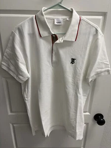 Burberry Walton Cotton Poloshirt weiß Gr. XL - Bild 1 von 5