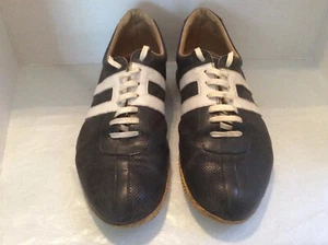 BALLY SHOES Fashion Sneaker 9.5E /10.5D US style FREE  in Navy and White trim - Picture 1 of 8