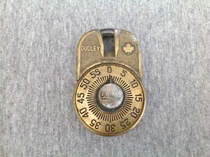 Vintage Dudley Made In Canada Combination Lock - Picture 1 of 13