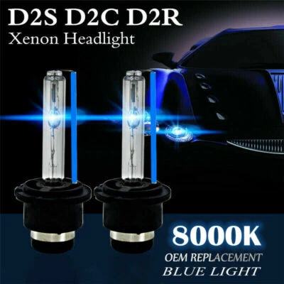 2 Pcs D2S 55W 8000K HID Xenon Replacement Low/High Beam Headlight Lamp Bulbs - Image 1 of 4