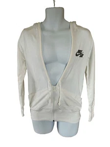 Nike Womens Half Zip Hoodie - White - Picture 1 of 3