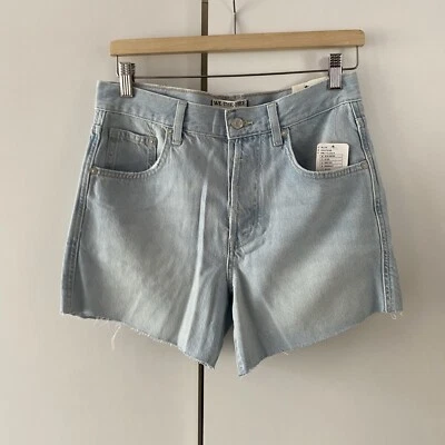 Free People Ivy Mid Rise Size 27 Blue Cut Off Denim Shorts - Image 1 of 4