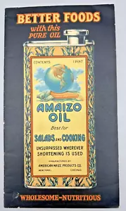 Amaizo Oil Vintage Recipe Booklet from 1923 - Picture 1 of 5