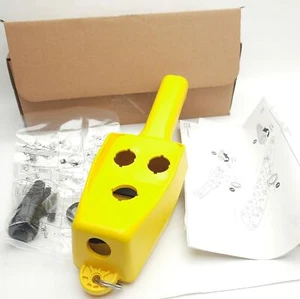Allen Bradley 800FC-3Z 22mm Pushbutton Enclosure Pendant Station 3 Hole Yellow - Picture 1 of 7