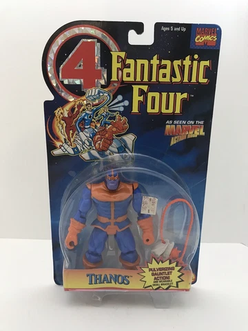 Fantastic Four Thanos Action Figure 1995 Toy biz 45115 Marvel Action Hour - READ Cover