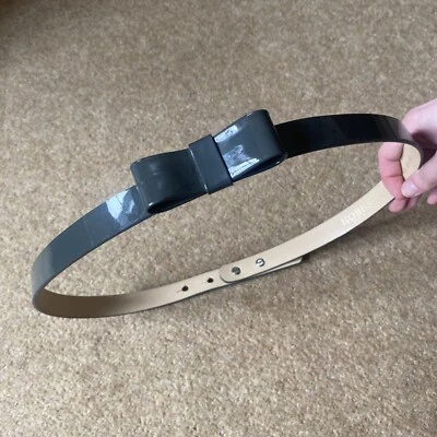 Hobbs London Genuine Leather womens Medium Dark Grey Belt - Image 1 of 4