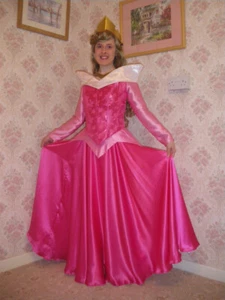 AURORA SLEEPING BEAUTY DRESS COSTUME SIZE UK 8-10 - Picture 1 of 24